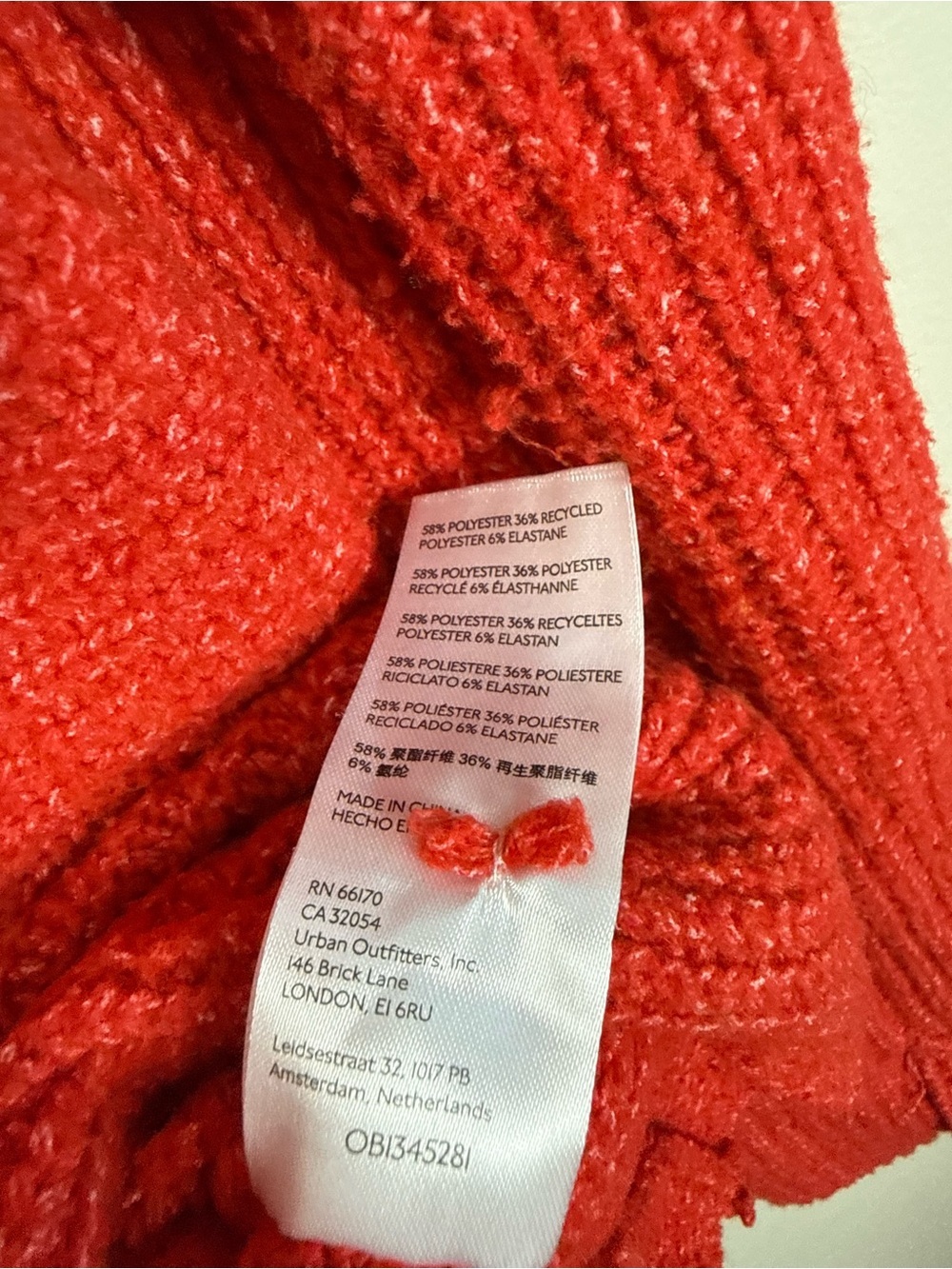 Anthropologie Pilcro Knit Sweater Womens Medium Cowl Neck Red Oversized Top - Picture 7 of 8